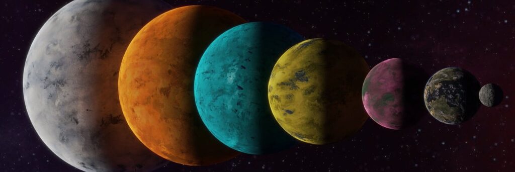 Exoplanetas com potencial de abrigar vida.